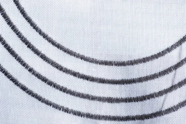 Costura Zig Zag Tecido Leve Usado Para Decoração — Fotografia de Stock