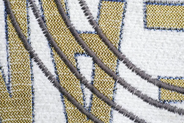 Zig Zag Finishing Stitch Ornament Dense Furniture Fabrics Decor — Stock Photo, Image