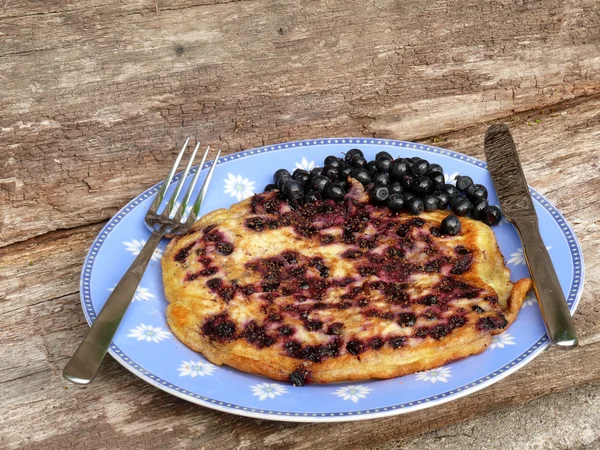 Panqueca de bagas azuis — Fotografia de Stock