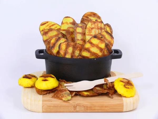 Grilled Baked Potatoes Ready Eat — Fotografia de Stock