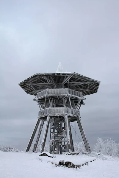 Winterimpressionen Rund Den Eierturm Velmerstot Bei Silbertal — Stockfoto