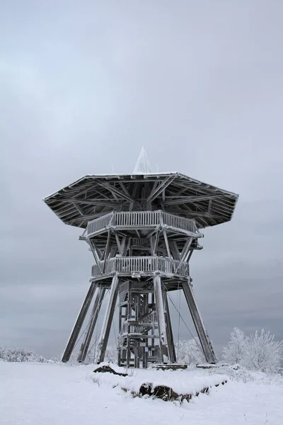 Impressioni Invernali Intorno Alla Torre Delle Uova Presso Velmerstot Vicino — Foto Stock