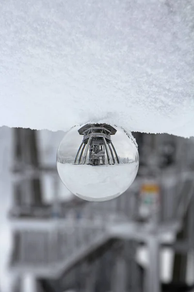 Impressões Inverno Torno Torre Egge Velmerstot Perto Vale Rio Prata — Fotografia de Stock