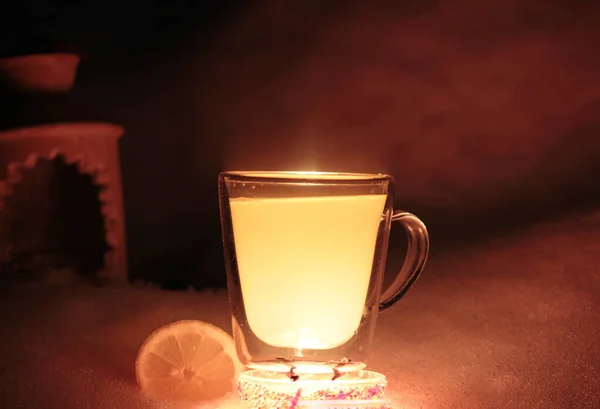 Cup Hot Lemon Juice — Stock Photo, Image