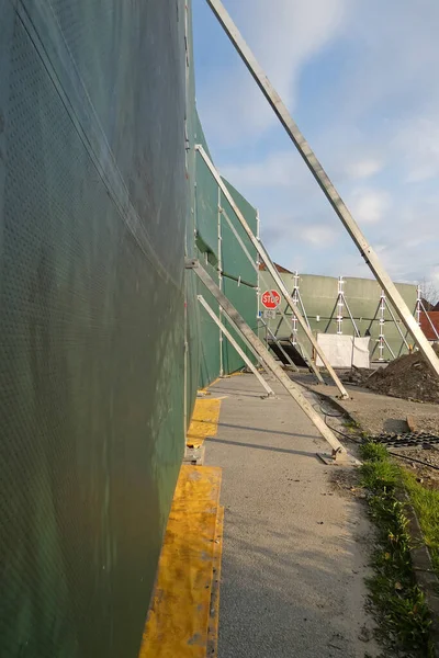 Auf Der Baustelle Mobile Schallschutzwand — Stockfoto