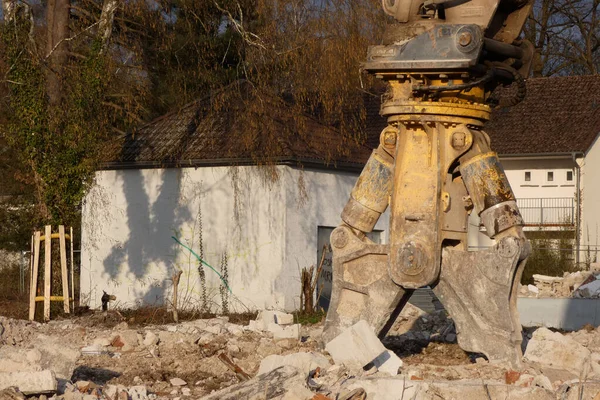 Cortador Demolición Sitio Construcción Modo Reposo —  Fotos de Stock