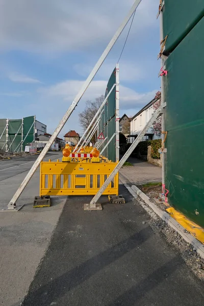 Canteiro Obras Parede Proteção Sonora Móvel — Fotografia de Stock