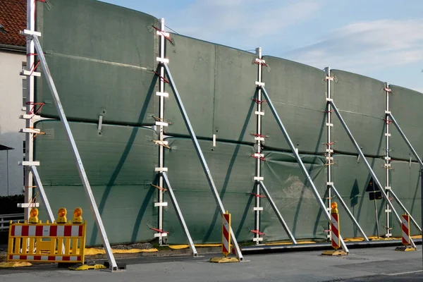 Bouwplaats Mobiele Geluidwerende Wand — Stockfoto