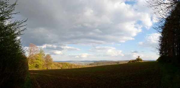 靠近Horn Bad Meinberg的Bellenberg及其周围地区的前景 — 图库照片