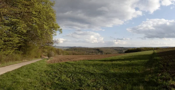 Perspektywy Okolicach Bellenbergu Pobliżu Horn Bad Meinberg — Zdjęcie stockowe