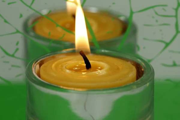 蜜蝋ワックスの蝋燭 — ストック写真