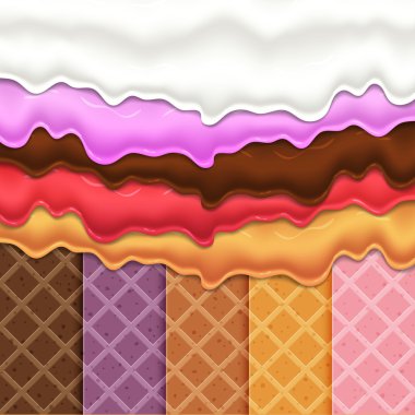 Gofret doku tatlı gıda sır akan