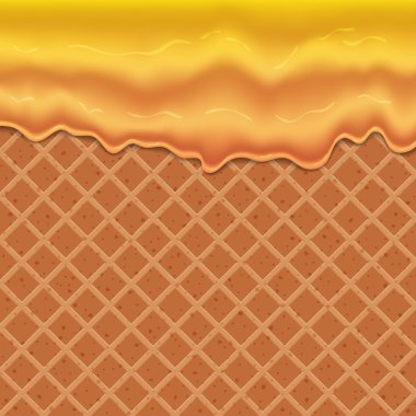 Gofret doku tatlı gıda sır akan