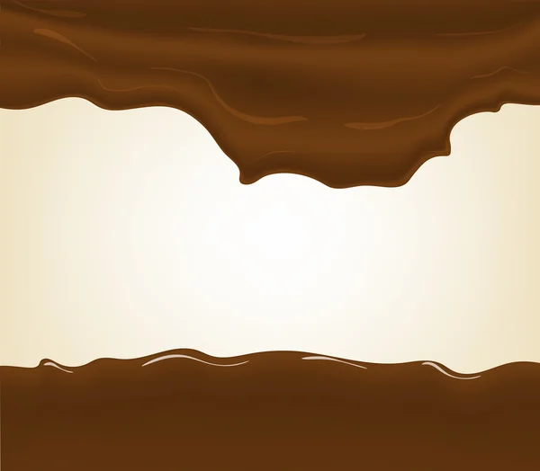 Salpicadura de chocolate caliente — Vector de stock