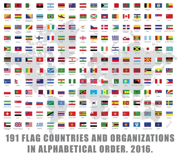 Tous les drapeaux du monde — Image vectorielle