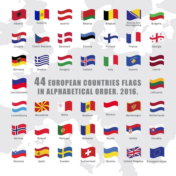 Tous les drapeaux du monde — Image vectorielle