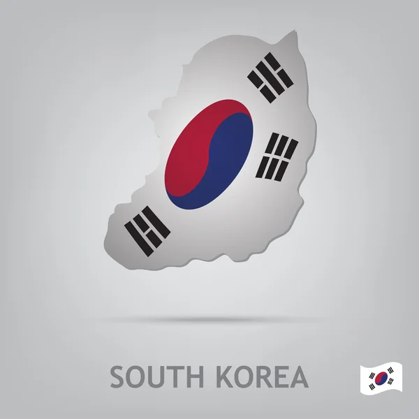 Südkorea — Stockvektor