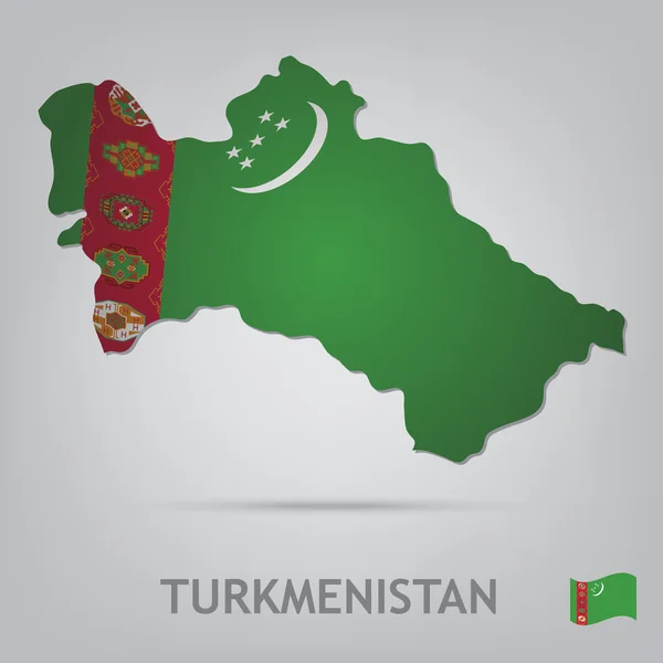 Turkmenistán — Stockový vektor