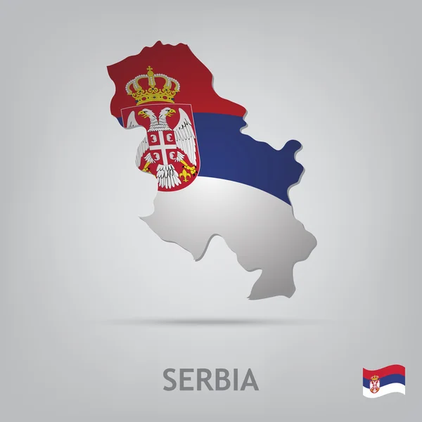 Srbsko — Stockový vektor