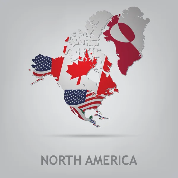 Βόρεια Αμερική — Διανυσματικό Αρχείο