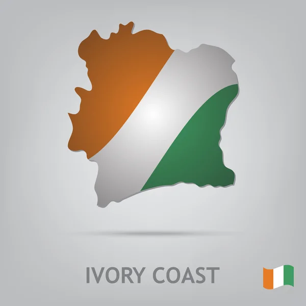 Costa de Marfil — Vector de stock