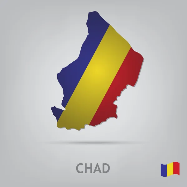 Страна Чад — стоковый вектор