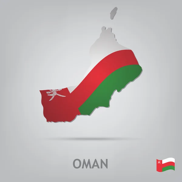 Země Omán — Stockový vektor
