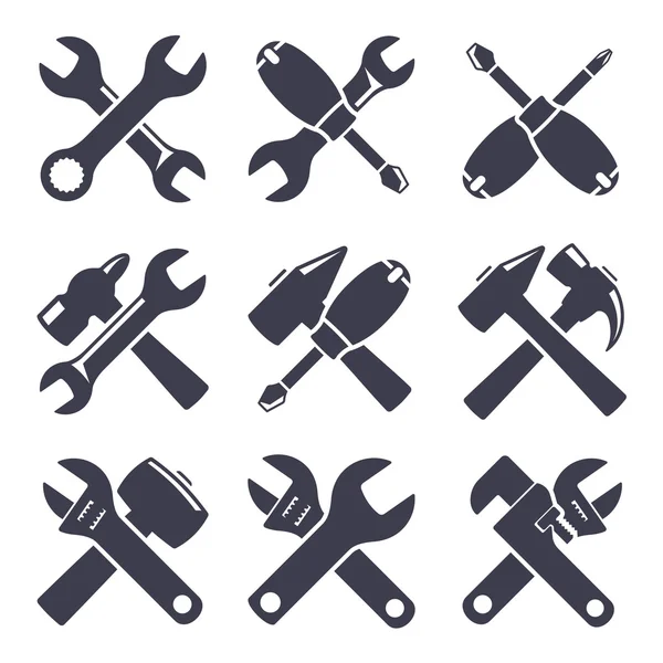 Set icons of tools — Stock Vector