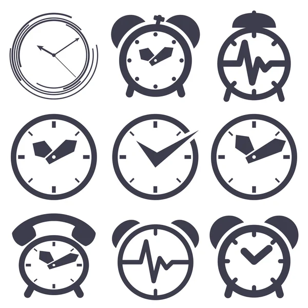 Juego de relojes — Vector de stock