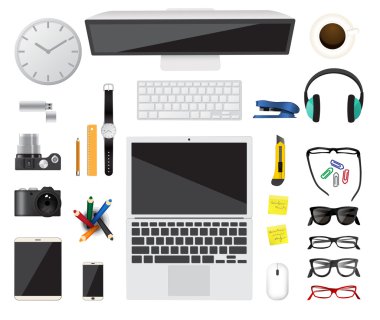 İş kavramı. Düz tasarım.