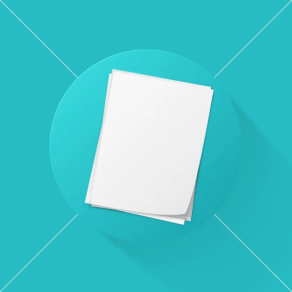 Pila de papel icono — Vector de stock