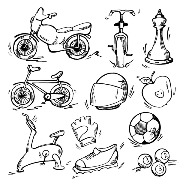 Set van sport pictogram — Stockvector