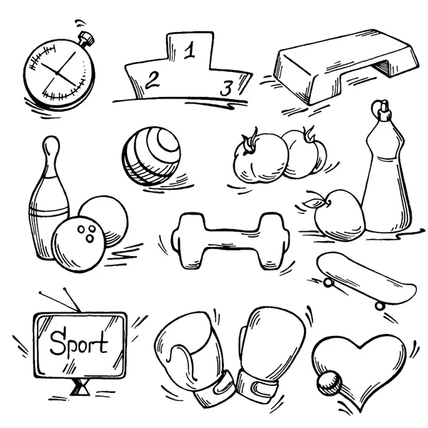 Conjunto de icono del deporte — Archivo Imágenes Vectoriales