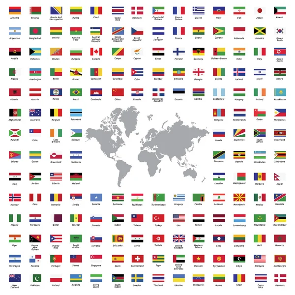 Tous les drapeaux du monde — Image vectorielle