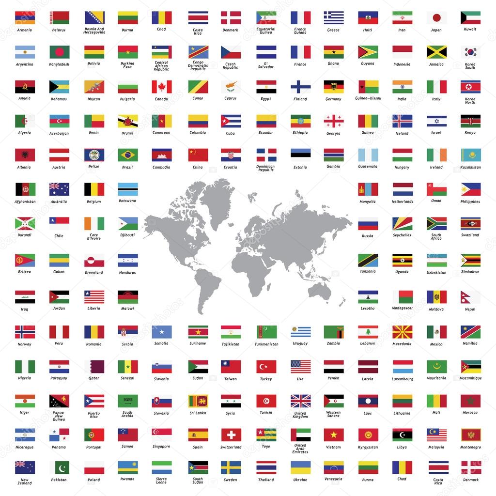 World flags all Stock Vector by ©strejman 79572690