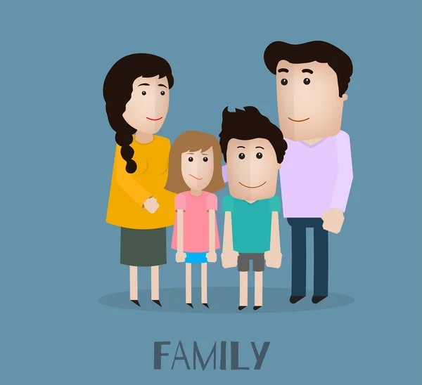 Vektorové fun rodina — Stockový vektor