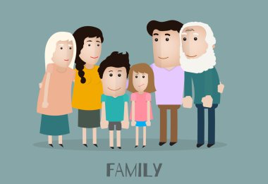 Vektör eğlenceli aile