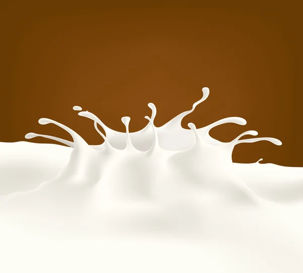 Milk, yogurt or cream splashing. — Stock Vector