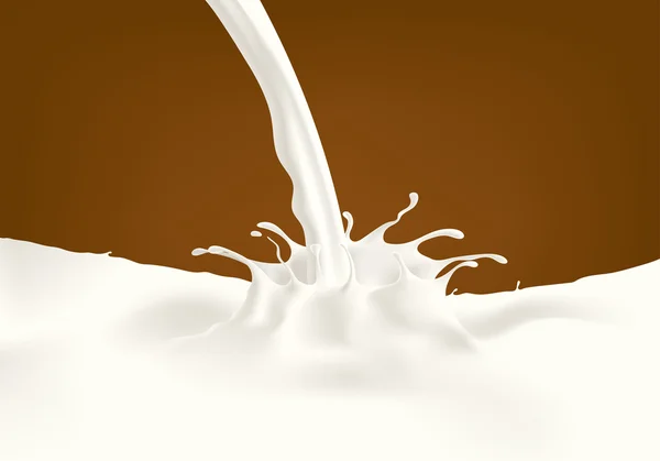 Lait, yaourt ou éclaboussures de crème . — Image vectorielle