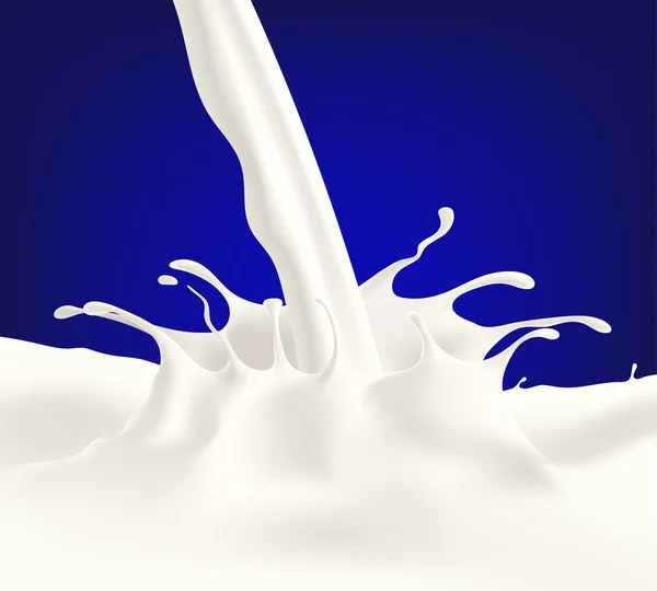 Lait, yaourt ou éclaboussures de crème . — Image vectorielle