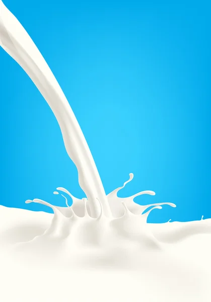 Lait, yaourt ou éclaboussures de crème . — Image vectorielle