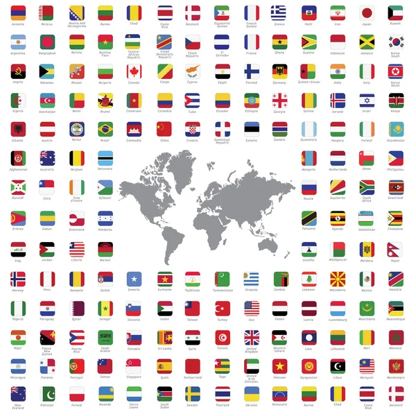 世界各国的国旗所有 矢量图形
