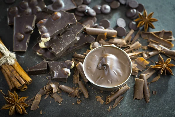 Kakaové Boby Starém Pozadí — Stock fotografie