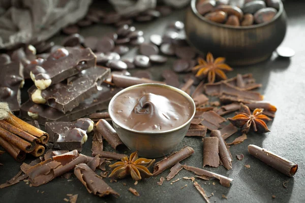 Kakaové Boby Starém Pozadí — Stock fotografie