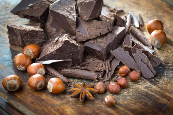 Cocoa beans on old background