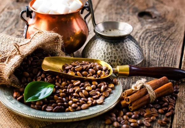 Zwarte koffie — Stockfoto