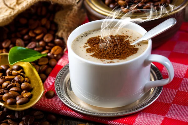 Zwarte koffie — Stockfoto