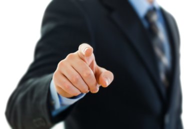 iş adamı eliyle işaret