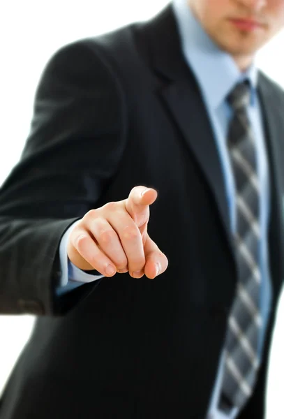 Businessman gesturing with his hand — Stock Photo, Image