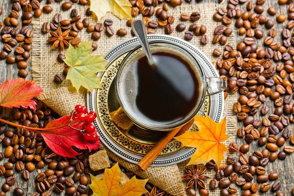 Schwarzer Kaffee Heißgetränk — Stockfoto